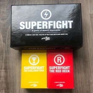 Superfight card game plus two expansion packs